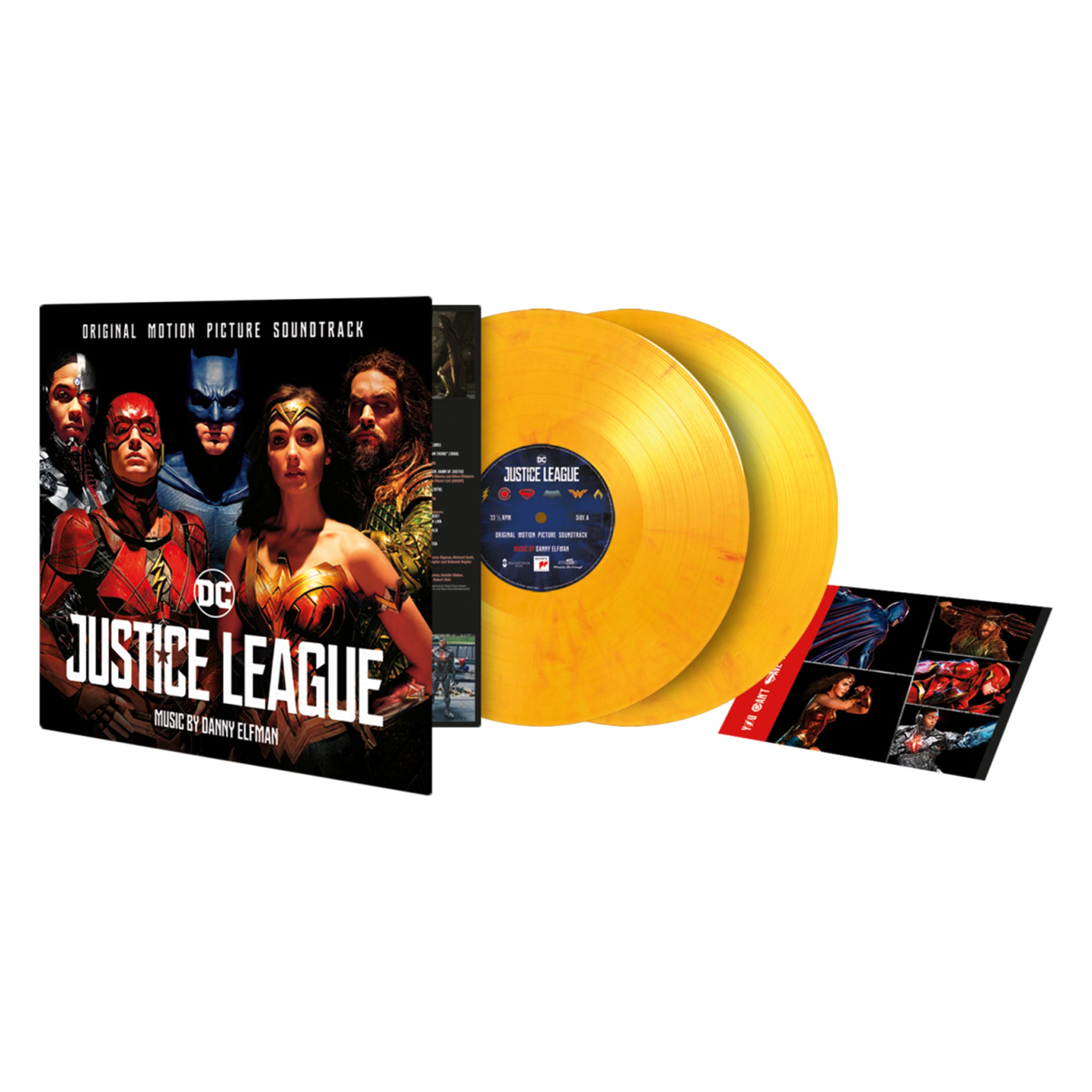 Limited Edition Justice League Flaming Colored Vinyl Double LP Record Set